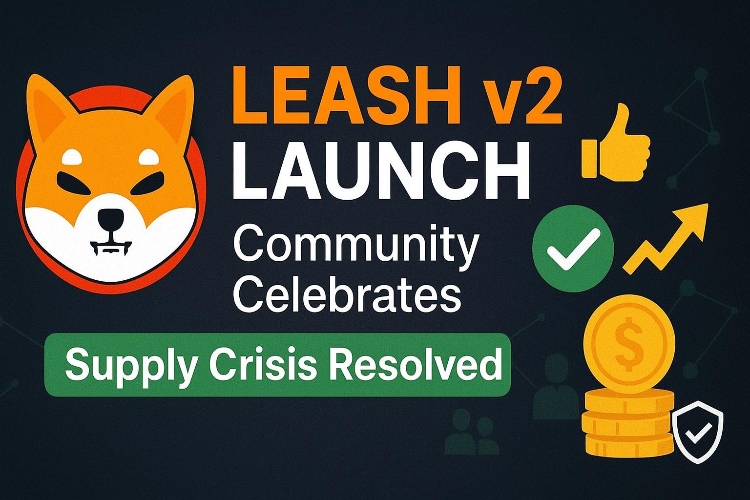 柴犬社区欢呼 LEASH v2 发行，供应量激增 10%