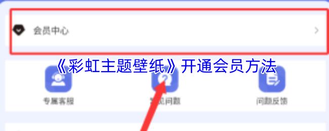 《彩虹主题壁纸》开通会员方法