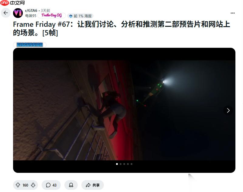 毅力惊人 GTA6 铁杆粉丝花67周解析预告片画面