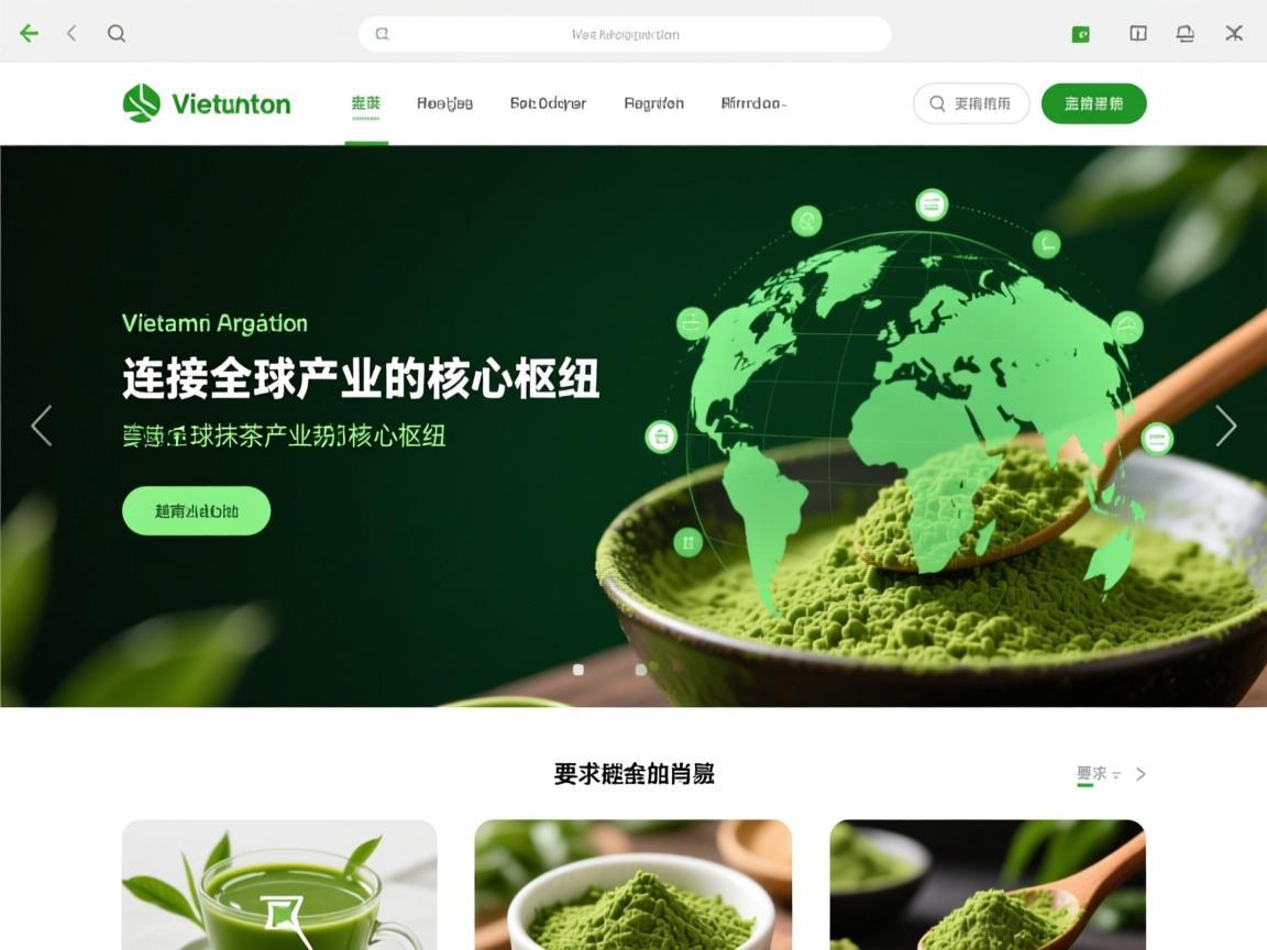 越南抹茶交易所网站首页，连接全球抹茶产业的核心枢纽