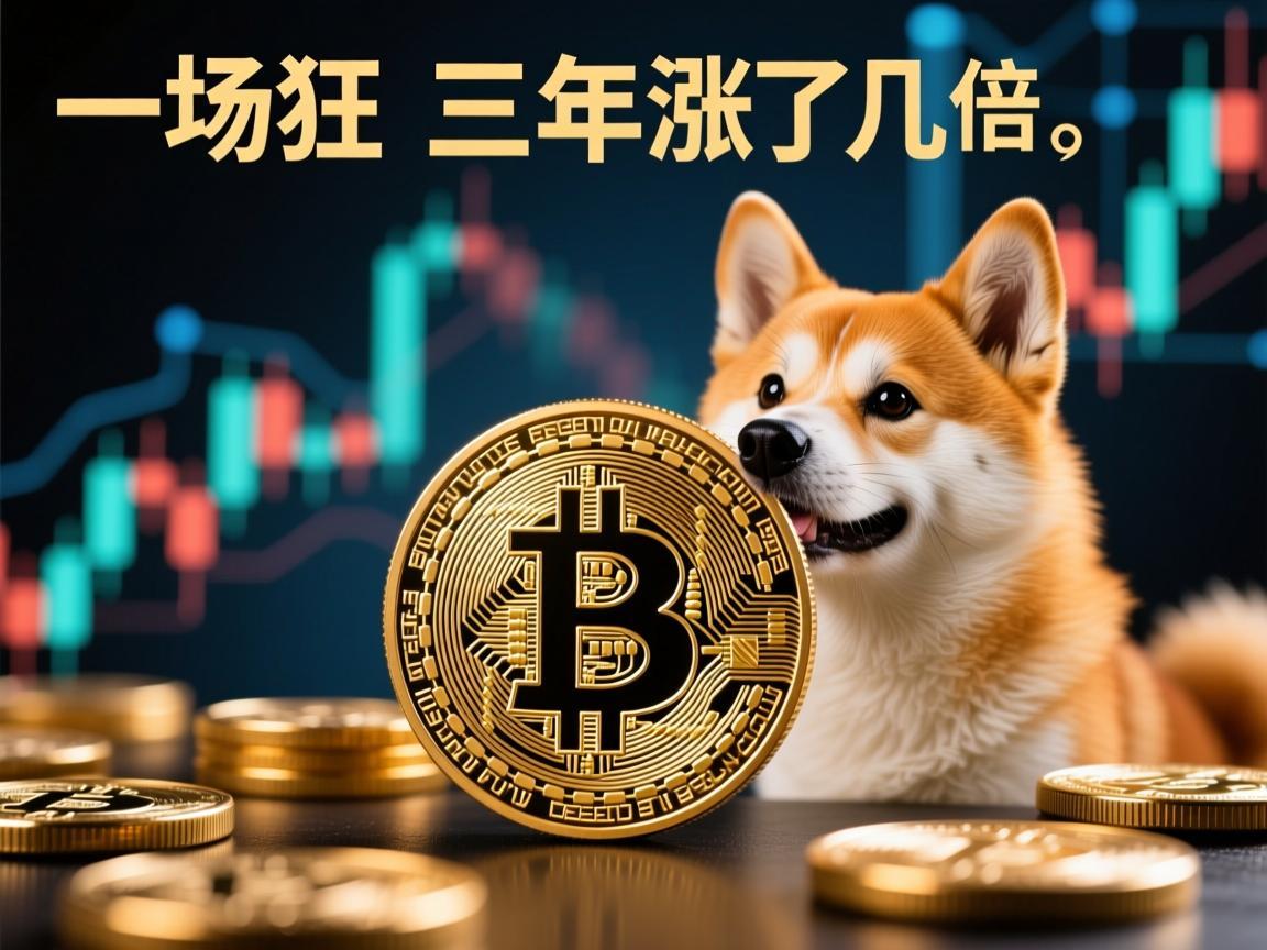 狗狗币三年涨了几倍 一场狂热与价值的博弈