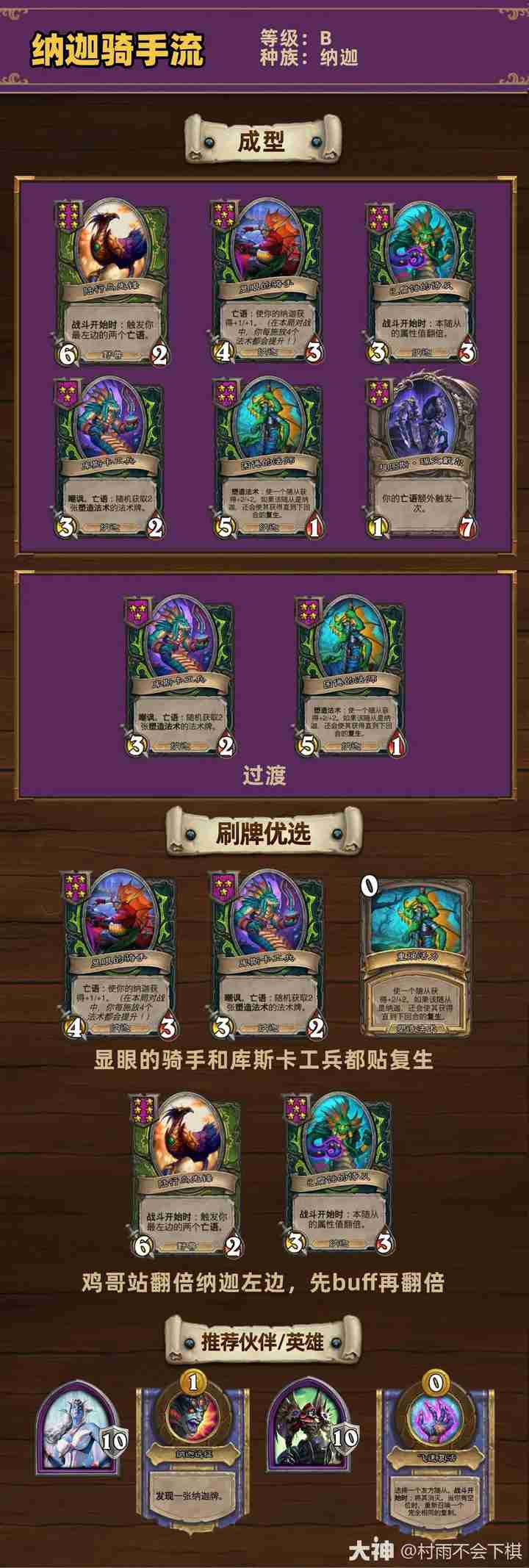 炉石传说34.0.2酒馆战棋纳迦骑手流玩法攻略