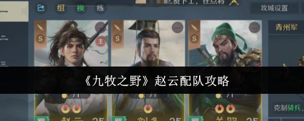 九牧之野 赵云配队攻略
