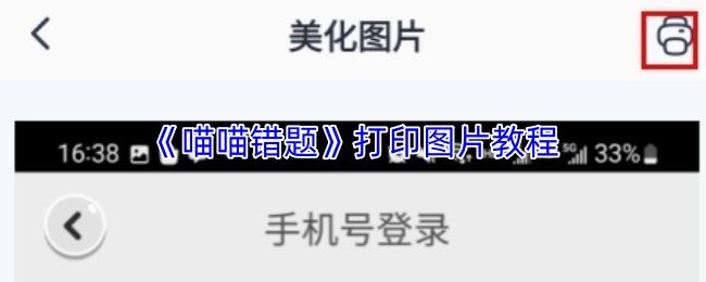 喵喵错题 打印图片教程