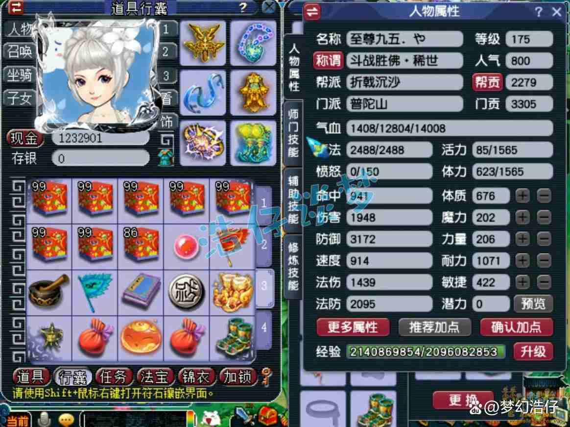 梦幻西游咒师普陀装备的搭配攻略175级