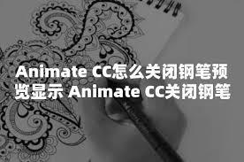 Animate如何关闭钢笔预览