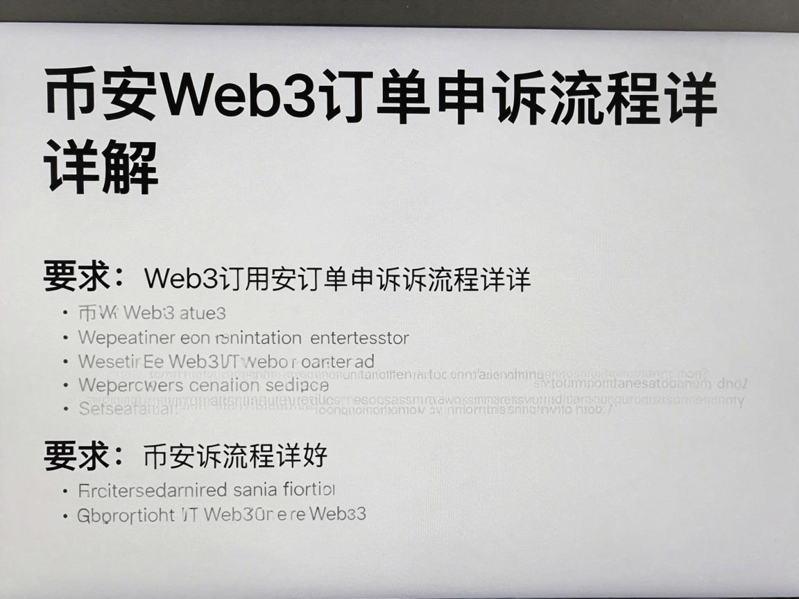 币安Web3订单申诉流程详解