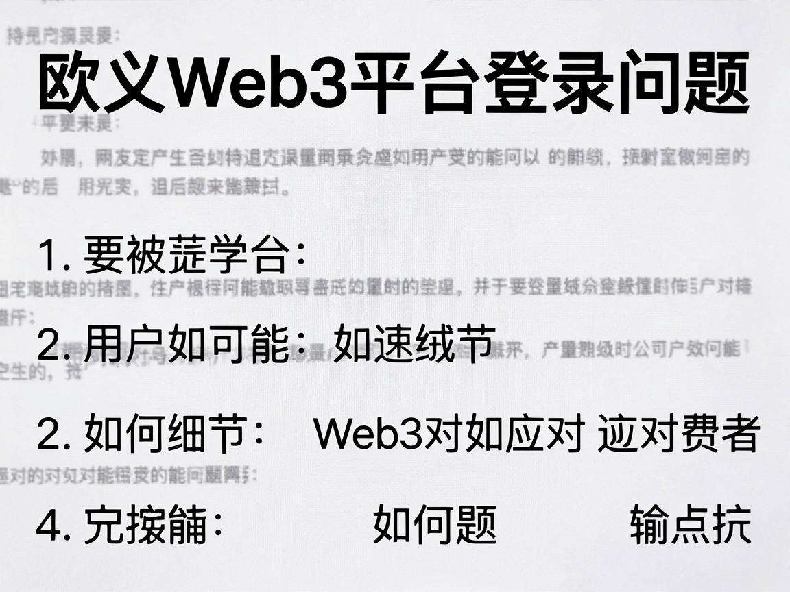 欧义Web3平台登录问题，用户如何应对
