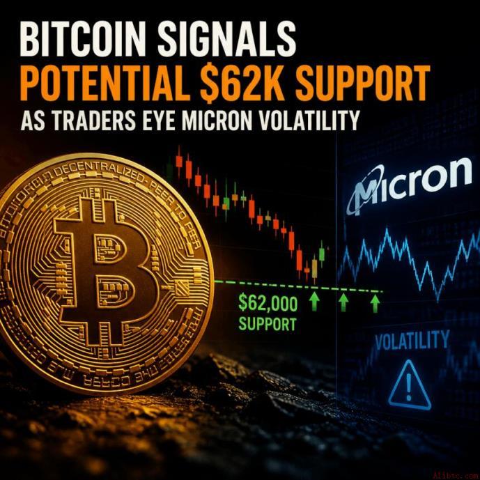 比特币信号显示6.2万美元潜在支撑，交易者关注美光波动