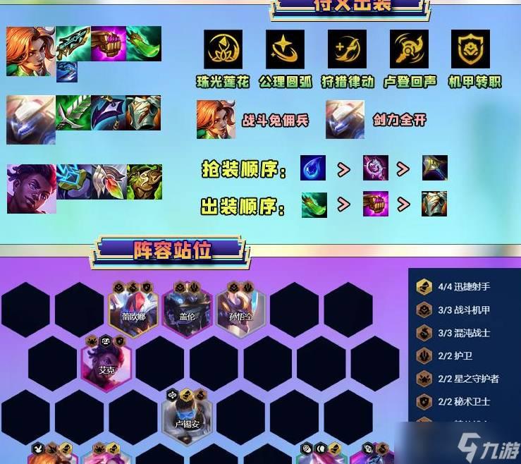 金铲铲之战s8机甲4精英阵容如何搭配