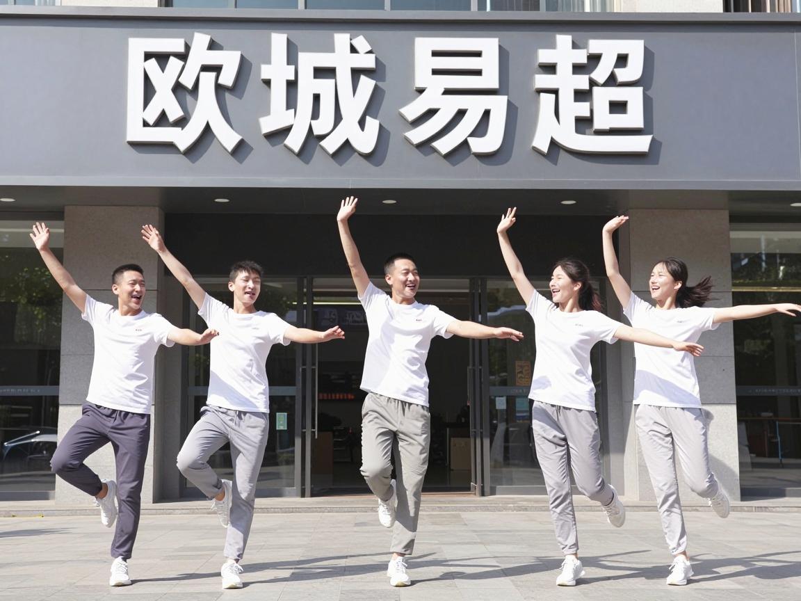 欧城易超市门口跳舞