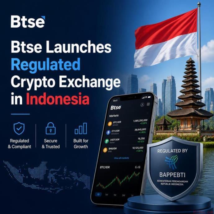 Btse 在印尼推出受监管的加密货币交易所