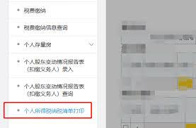 如何打印个人所得税清单